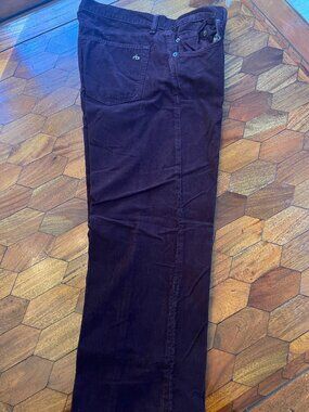 rag & bone RB15X Slim Straight Corduroy Pants Mens 34x29 Washed Wine